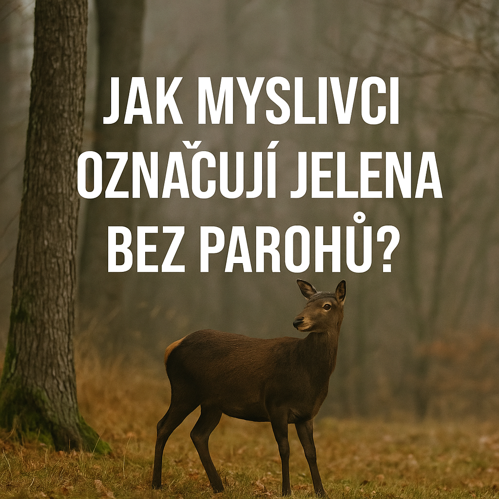 Jak myslivci označují jelena bez parohů?