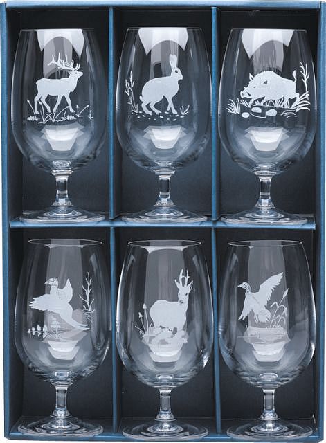 Sklo sv. Huberta č. 8 sada pivo - Obrázek Sklo sv. Huberta č. 8 sada pivo - Obrázek