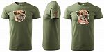 Pánské myslivecké tričko 129 PXT CREATIVE se psem khaki vel. XXL - Obrázek (3)