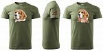 Pánské myslivecké tričko 129 PXT CREATIVE se psem khaki vel. XXL - Obrázek (2)