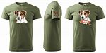 Pánské myslivecké tričko 129 PXT CREATIVE se psem khaki vel. XXL - Obrázek (7)