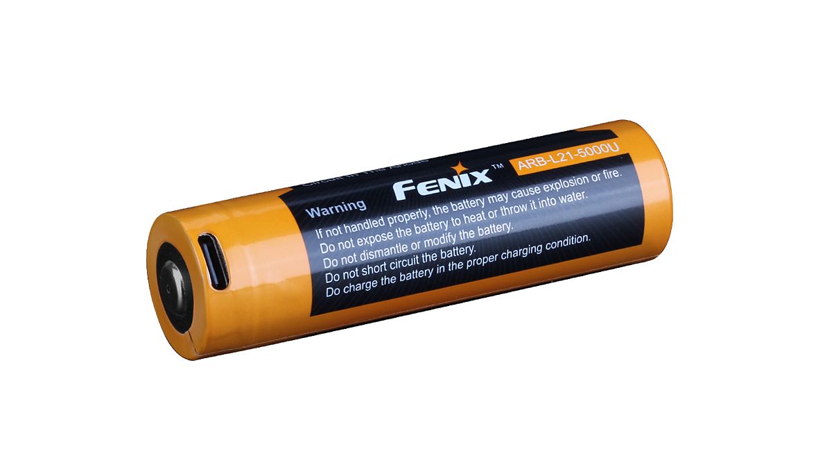 Fenix, dobíjecí USB baterie 21700, 5000mAh