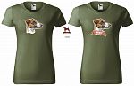 Dámské myslivecké tričko 134 PXT CREATIVE se psem khaki vel. XL - Obrázek (5)