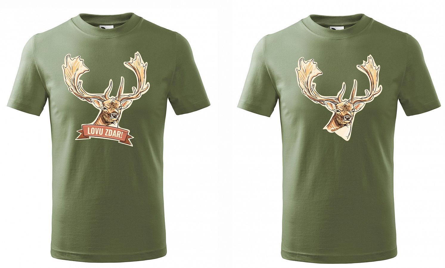 Dětské myslivecké tričko 138 PXT CREATIVE se zvěří khaki vel. 110 - Obrázek Dětské myslivecké tričko 138 PXT CREATIVE se zvěří khaki vel. 110 - Obrázek