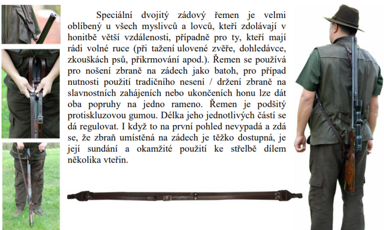 Řemen na zbraň dvojitý RZ80 - Obrázek Řemen na zbraň dvojitý RZ80 - Obrázek