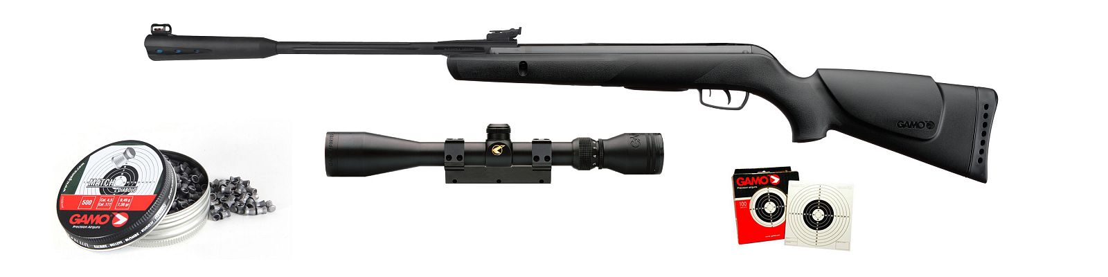 Vzduchovka Gamo Quiet CAT 4,5 Set - Obrázek Vzduchovka Gamo Quiet CAT 4,5 Set - Obrázek
